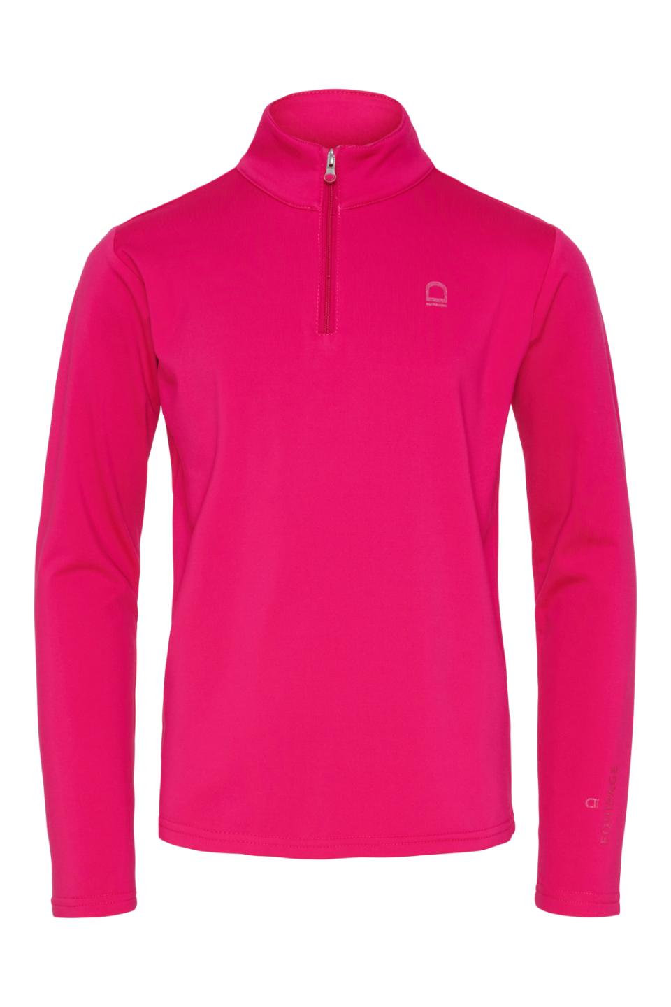 Equipage Kolyma long sleeve riding shirt for kids, Pink Peacock