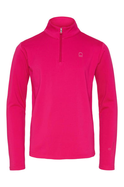 Equipage Kolyma long sleeve riding shirt for kids, Pink Peacock