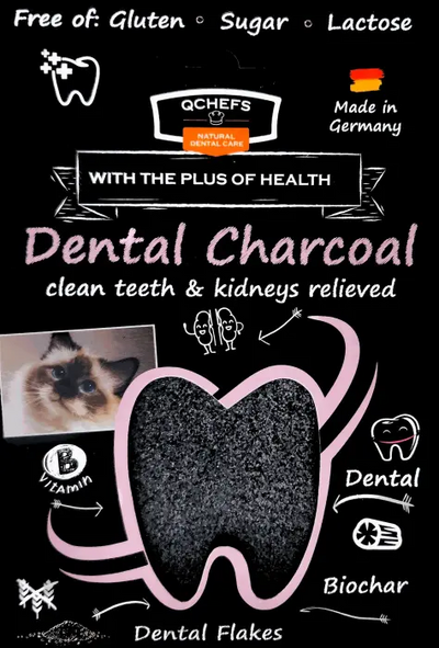 QCHEFS Cat Treat with Activated Charcoal Dental Charcoal 70 g