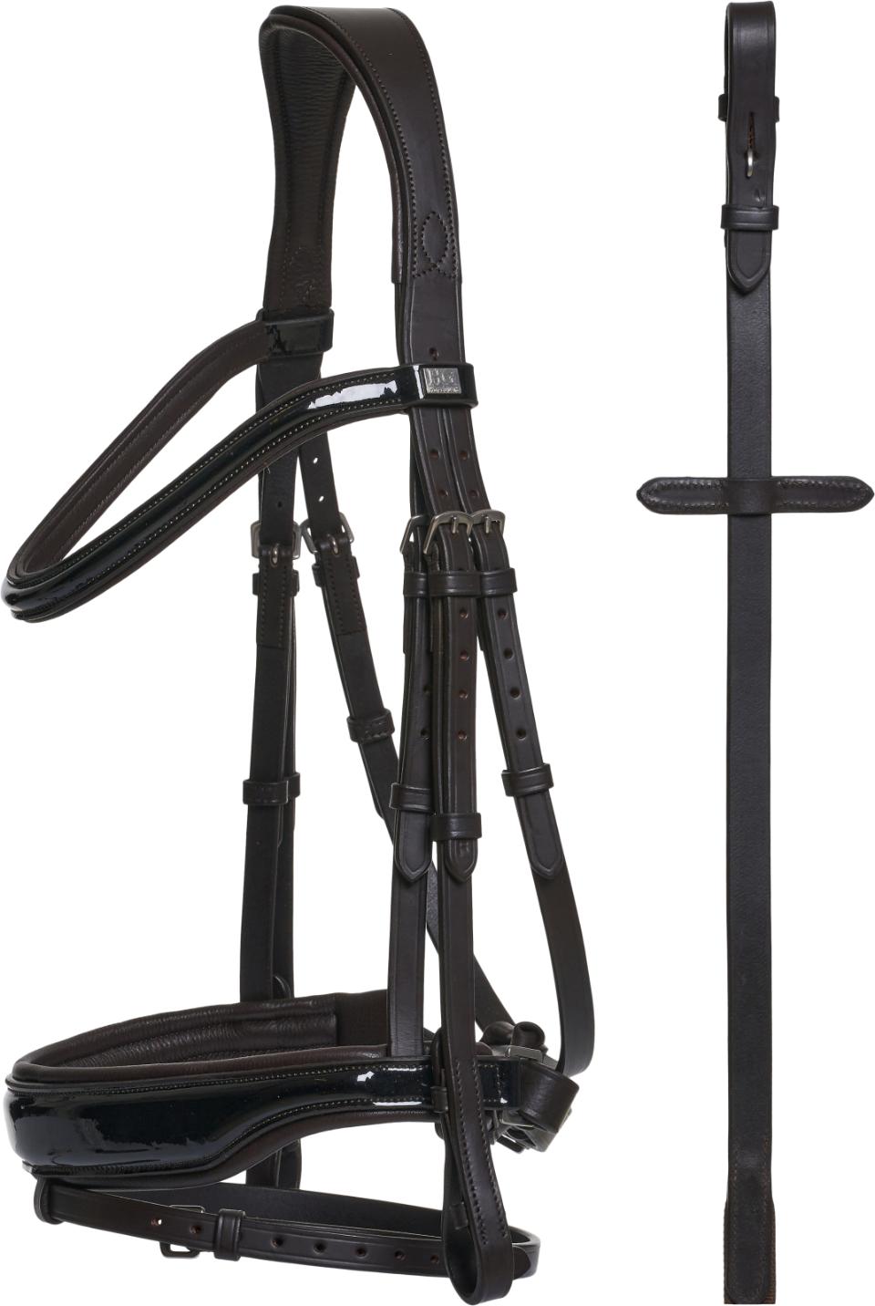 HorseGuard CRYLL 24.1 bridle with flash and pullback, brown, pony