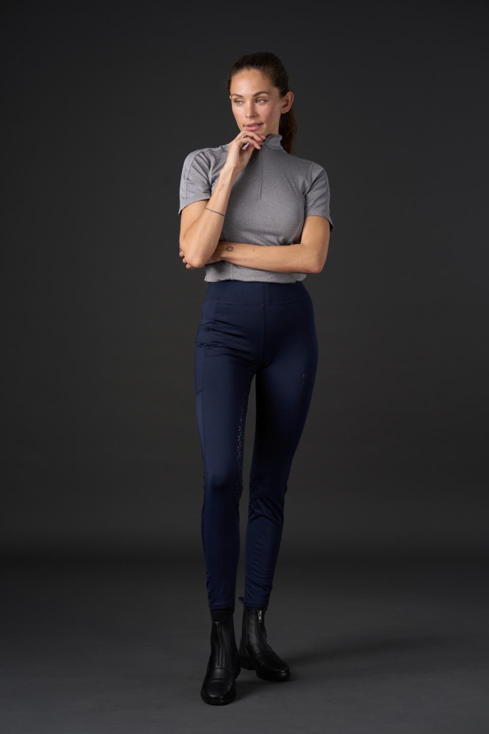 Equipage Finley riding tights fullgrip, navy, L