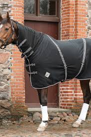 CATAGO fleece rug w. neck black, 115cm