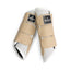 NEOPRENE & MESH HORSE BOOTS - HIND - WHITE & BEIGE, FULL