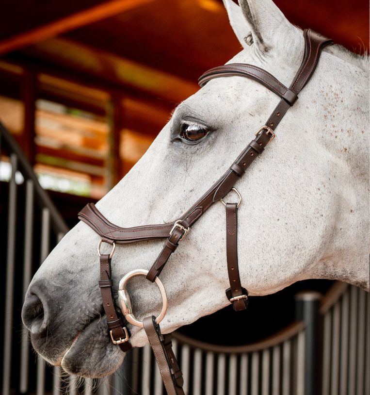 Horseware Micklem 2 Competition Bridle w/ rubber reins, PONY, Havana