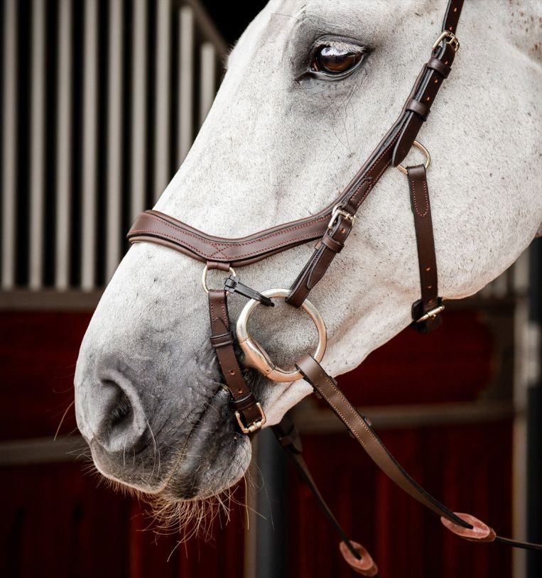 Horseware Micklem 2 Competition Bridle w/ rubber reins, PONY, Havana